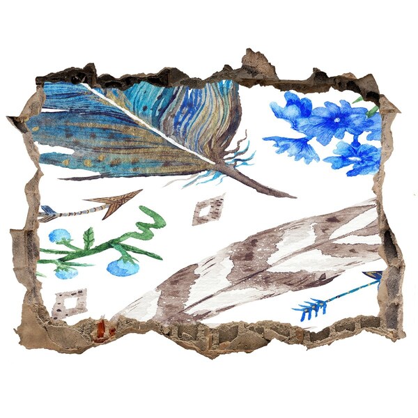 Pegatina agujero en la pared autoadhesiva Un misterioso oasis en la jungla