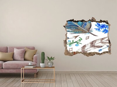 Pegatina agujero en la pared autoadhesiva Un misterioso oasis en la jungla