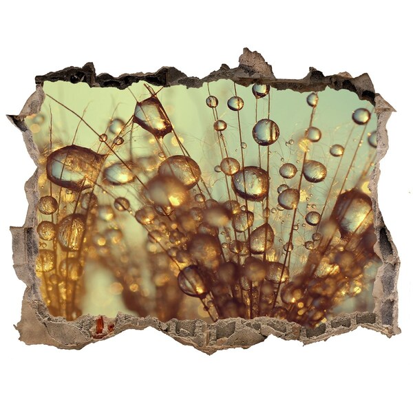 Pegatina de vinilo agujero 3d para pared Gotas sobre cabellos delicados