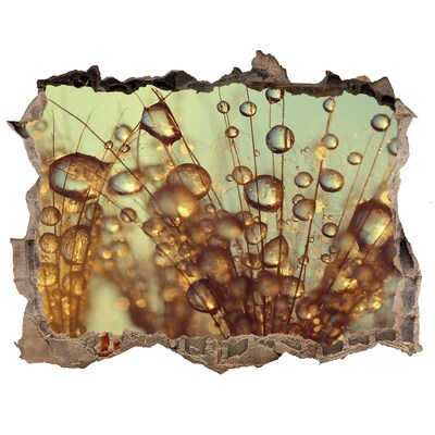 Pegatina de vinilo agujero 3d para pared Gotas sobre cabellos delicados