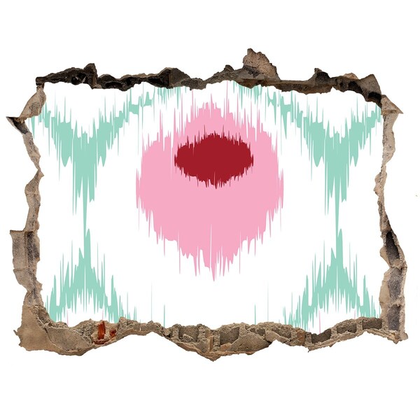 Vinilo pared rota 3d efecto realista Ilusión sonora en el hormigón