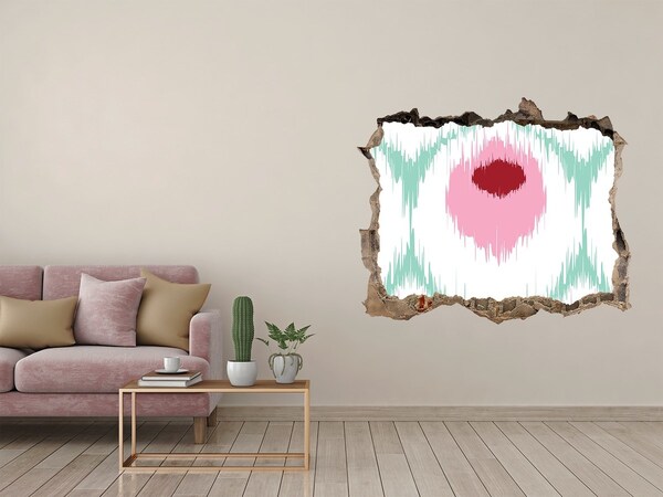 Vinilo pared rota 3d efecto realista Ilusión sonora en el hormigón