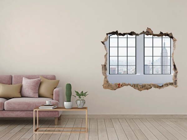 Trampantojo de pared rota efecto profundidad Vista de Nueva York