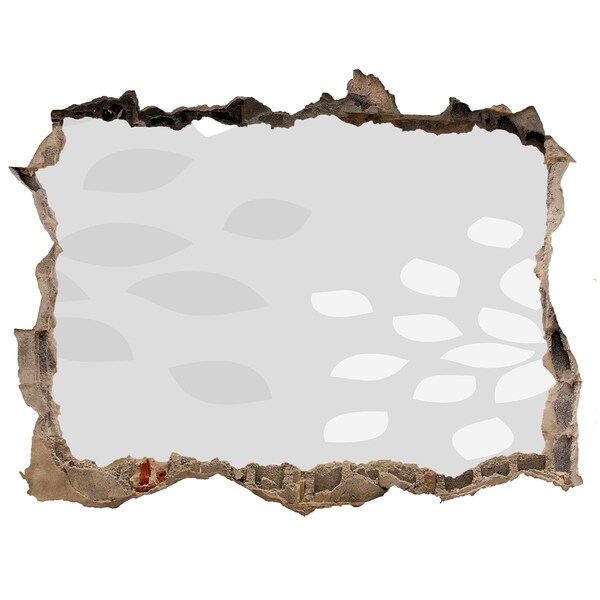 Pegatina de vinilo agujero 3d para pared Un muro en ruinas con vistas al agua