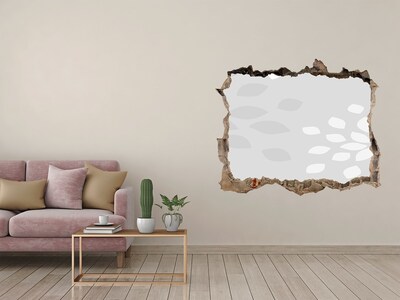 Pegatina de vinilo agujero 3d para pared Un muro en ruinas con vistas al agua