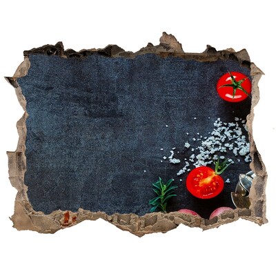 Vinilo pared rota 3d efecto realista El encanto de una experiencia culinaria en un rincón escondido