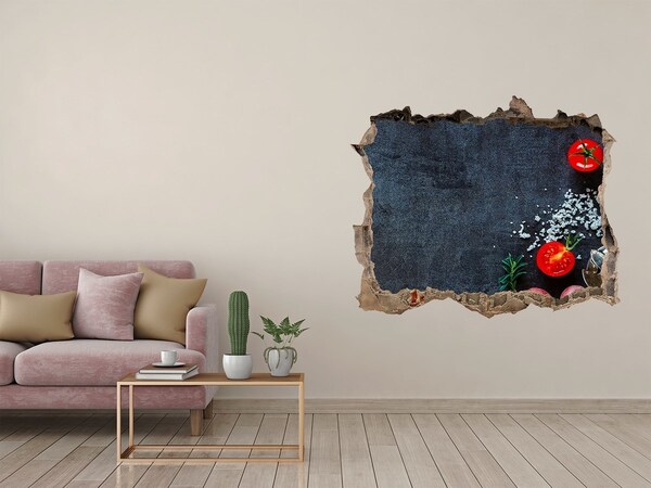 Vinilo pared rota 3d efecto realista El encanto de una experiencia culinaria en un rincón escondido