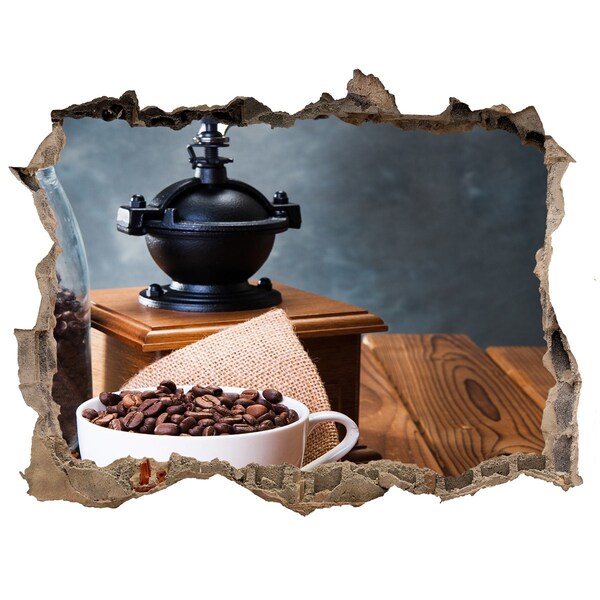 Trampantojo de pared rota efecto profundidad Café en una cafetería casera