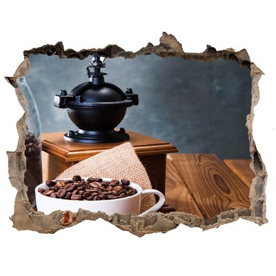 Trampantojo de pared rota efecto profundidad Café en una cafetería casera