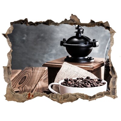 Pegatina agujero en la pared autoadhesiva Rincón de café vintage