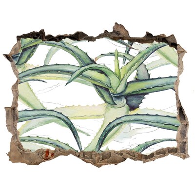 Trampantojo de pared rota efecto profundidad Un oasis verde en hormigón