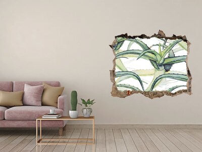 Trampantojo de pared rota efecto profundidad Un oasis verde en hormigón