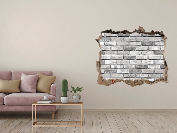 Trampantojo de pared rota efecto profundidad Una pared de ladrillos en ruinas