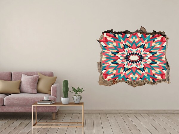 Pegatina agujero en la pared autoadhesiva Geometría en el agujero