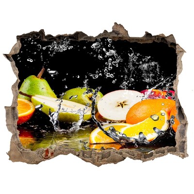 Trampantojo de pared rota efecto profundidad Un paraíso frutal escondido en la pared