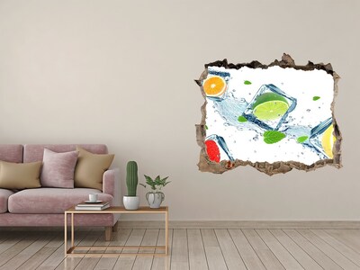 Pegatina agujero en la pared autoadhesiva Un cóctel refrescante en un ambiente veraniego