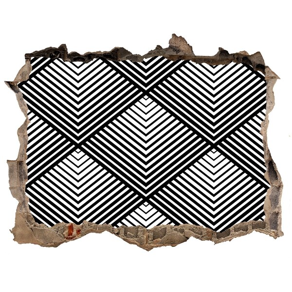 Trampantojo de pared rota efecto profundidad Geometría en la chatarra