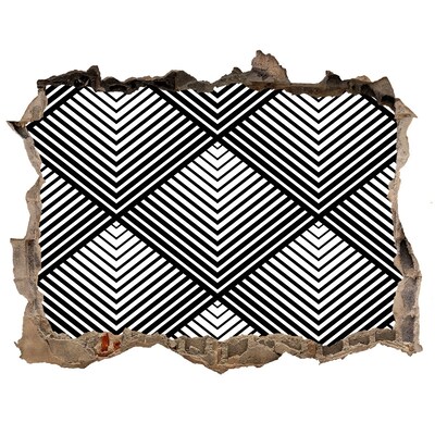 Trampantojo de pared rota efecto profundidad Geometría en la chatarra