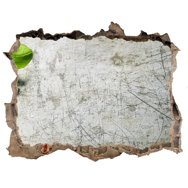 Vinilo pared rota 3d efecto realista Un muro en ruinas con vista al cielo