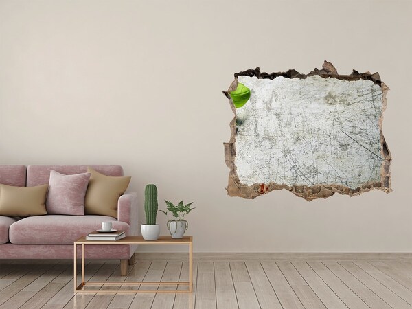 Vinilo pared rota 3d efecto realista Un muro en ruinas con vista al cielo