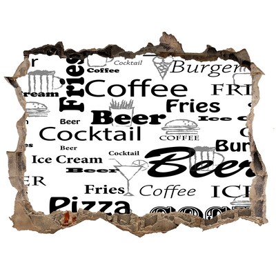 Pegatina agujero en la pared autoadhesiva Caos culinario