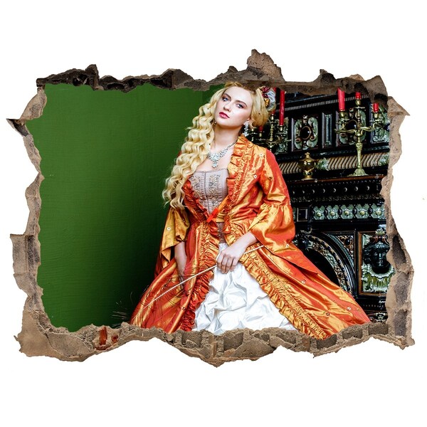 Pegatina agujero en la pared autoadhesiva Un baile real en un interior histórico