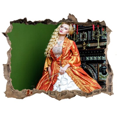 Pegatina agujero en la pared autoadhesiva Un baile real en un interior histórico