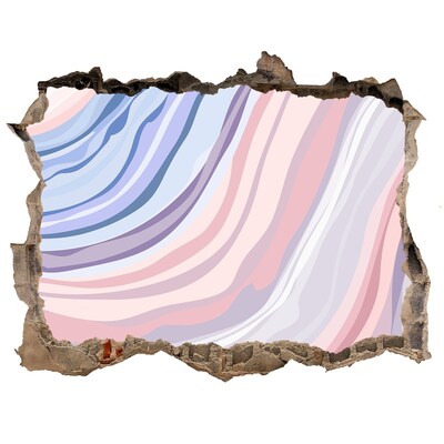 Pegatina de vinilo agujero 3d para pared Agujero colorido en la pared