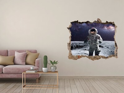 Fototapeta dziura na ścianę Astronauta na Księżycu