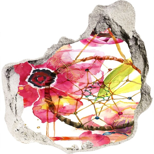 Pegatina efecto 3d pared rota decorativa Sueño de flor de agujero en la pared