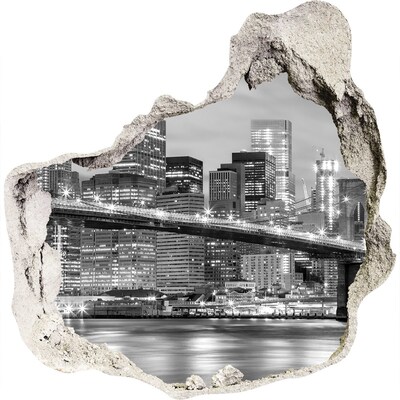 Fototapeta dziura na ścianę Nowojorski Most Brookliński