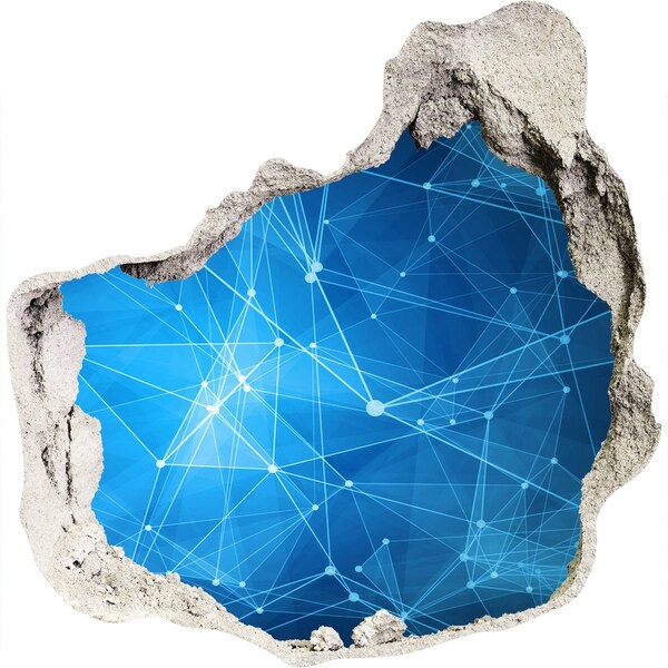 Vinilo decorativo boquete pared irregular El espacio digital detrás del muro