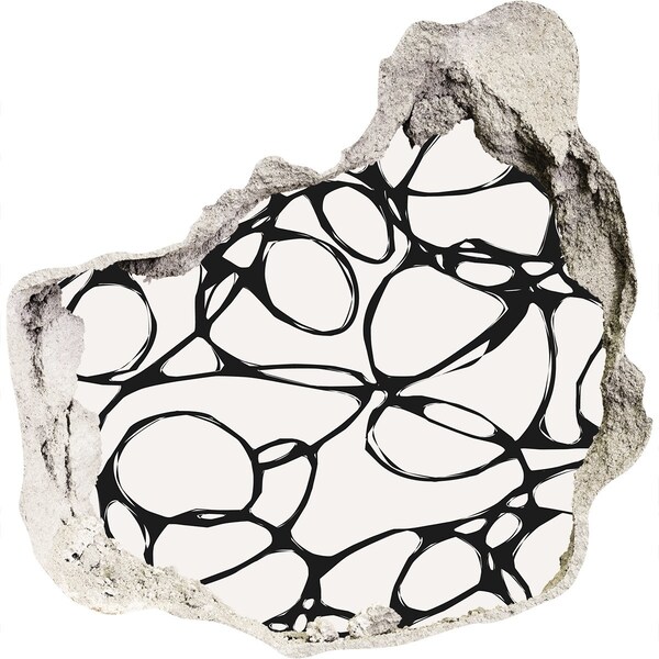 Vinilo adhesivo efecto agujero 3d para casa Patrones abstractos en la pared