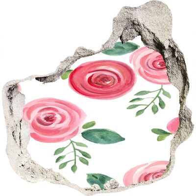 Vinilo decorativo boquete pared irregular Agujero de flor en la pared