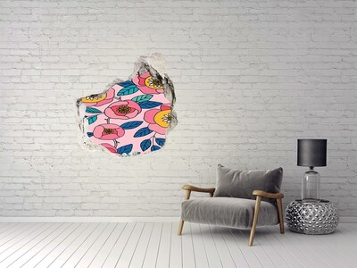 Vinilo adhesivo efecto agujero 3d para casa Mural floral 