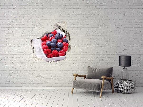 Pegatina efecto 3d pared rota decorativa Paraíso de la fruta
