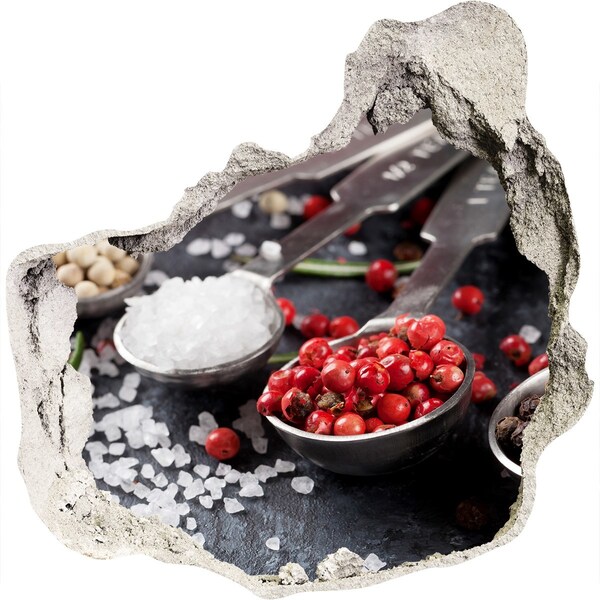 Vinilo decorativo boquete pared irregular Paraíso de las especias