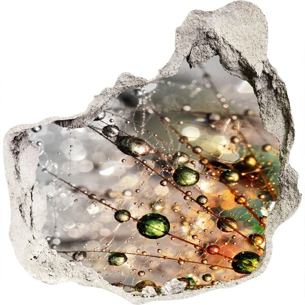 Vinilo decorativo boquete pared irregular Estructura cristalina a la luz