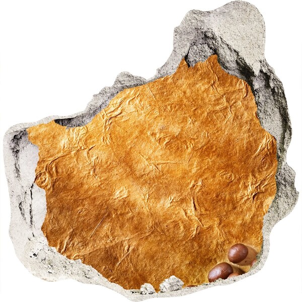 Pegatina efecto 3d pared rota decorativa Agujero dorado en la pared