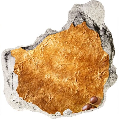 Pegatina efecto 3d pared rota decorativa Agujero dorado en la pared