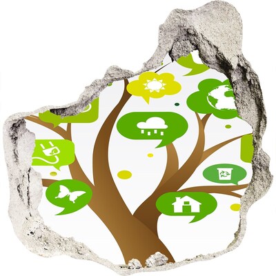 Samoprzylepna dziura na ścianę Zielony świat natury