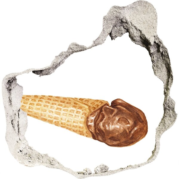 Pegatina pared rota trampantojo decorativo Hielo de agujero en la pared