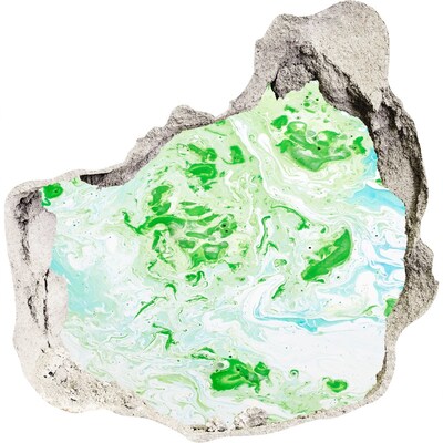 Pegatina pared rota trampantojo decorativo Un oasis verde en un agujero en la pared