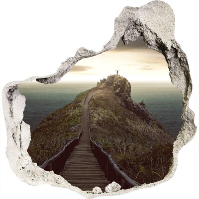 Vinilo adhesivo efecto agujero 3d para casa Camino al cielo