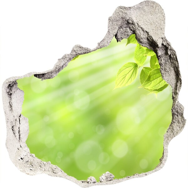 Pegatina efecto 3d pared rota decorativa Paraíso verde detrás del muro