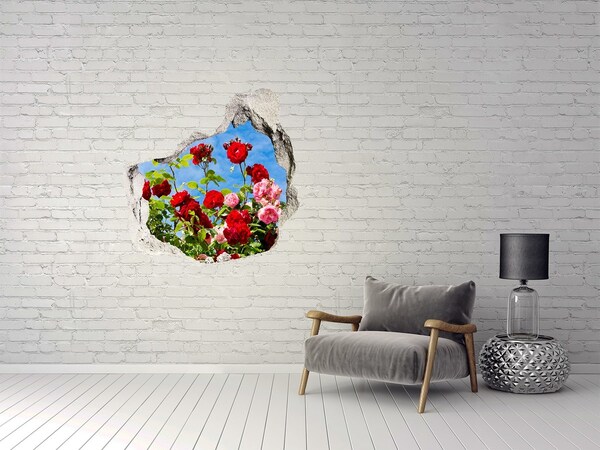 Vinilo adhesivo efecto agujero 3d para casa Flores al sol