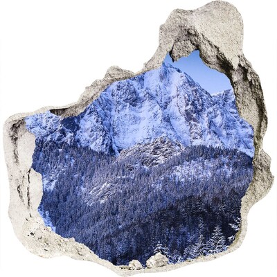 Fototapeta dziura na ścianę Górski krajobraz w zimowej scenerii