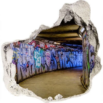 Vinilo adhesivo efecto agujero 3d para casa Grafiti en un túnel de la ciudad