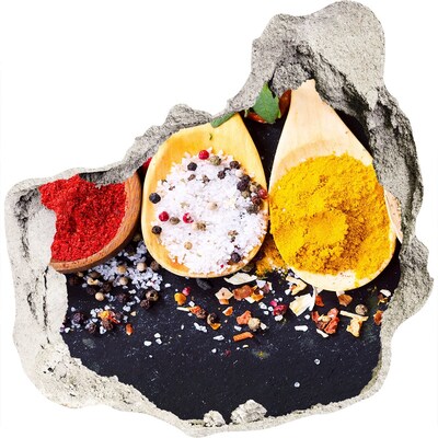 Pegatina efecto 3d pared rota decorativa Paraíso de las especias