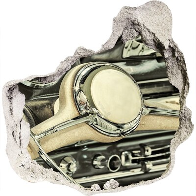 Foto zdjęcie dziura na ścianę Stylowy kokpit klasycznego samochodu